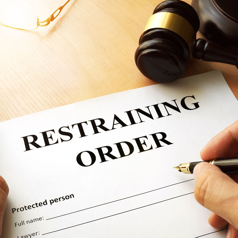 restraining order document